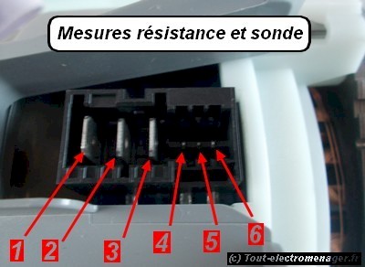 Mesure résistance pompe cyclage Bosch 00654575