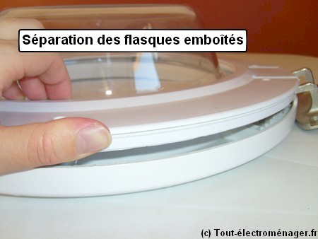 Démontage hublot poignée charnière lave-linge Démontage hublot poignée charnière lave-linge