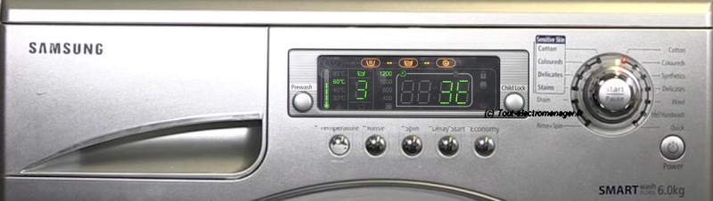 Code panne 3E lave-linge Samsung Code panne 3E lave-linge Samsung