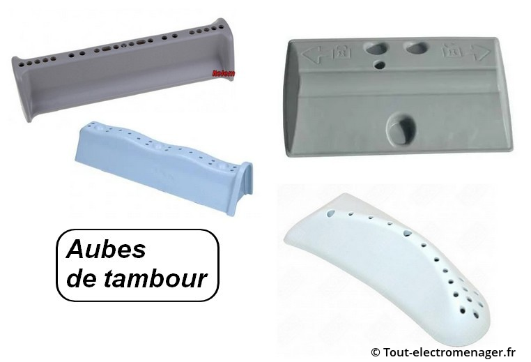 Aubes de tambour pour lave-linge