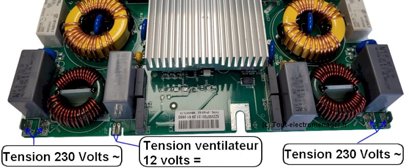 IX8: Tensions alimentation et ventilateur