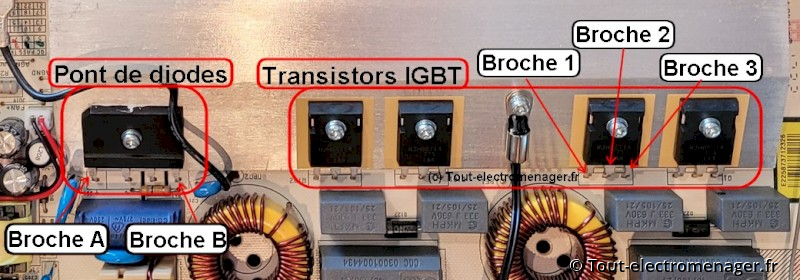 Induction Electrolux: Pont et IGBT Induction Electrolux: Pont et IGBT