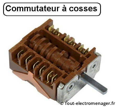 Commutateur à cosses: fours domestiques Commutateur à cosses: fours domestiques