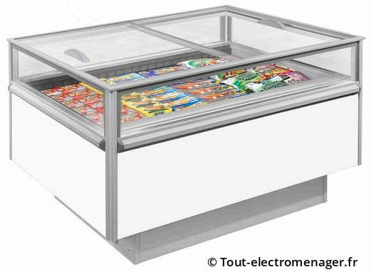 Ilot réfrigéré self service à vitres coulissantes Ilot réfrigéré self service à vitres coulissantes