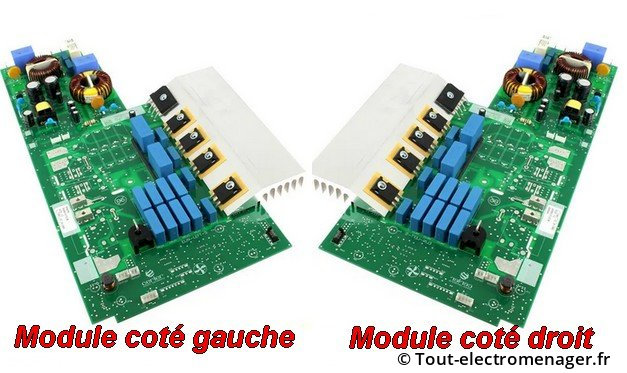 Modules gauche et droit plaque induction Bosch Siemens Modules gauche et droit plaque induction Bosch Siemens