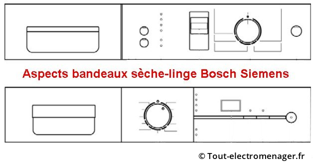 Façades sèche-linge Bosch et Siemens Façades sèche-linge Bosch et Siemens