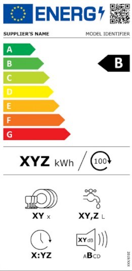 Etiquette Energie lave-vaisselle Etiquette Energie lave-vaisselle