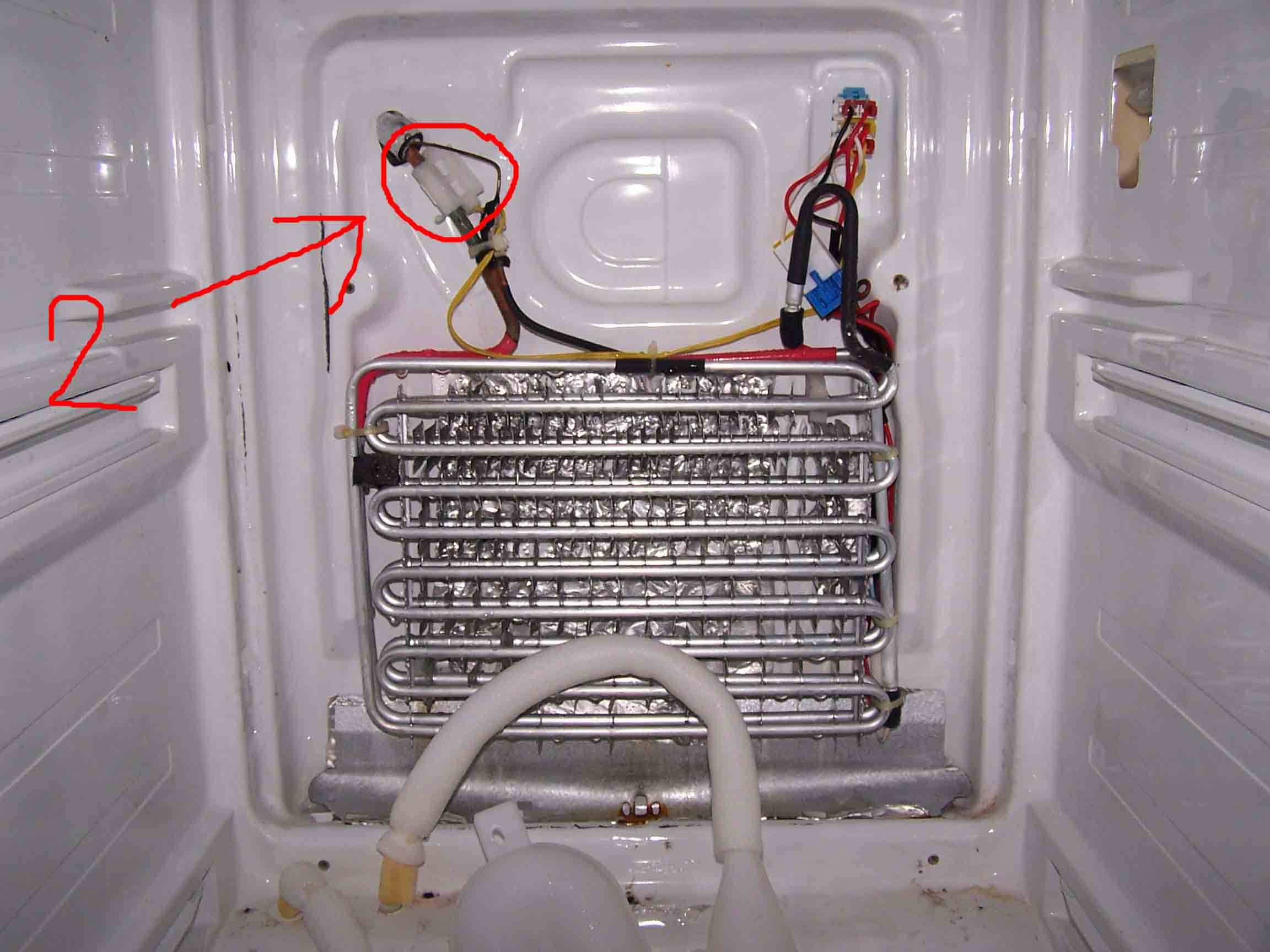 compartiment frigo en panne sur un frigo americain