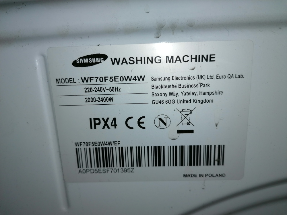 MACHINE A LAVER SAMSUNG WD0894W8N 9KG